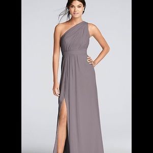 David’s Bridal Chiffon Crinkle Dress -Portobello